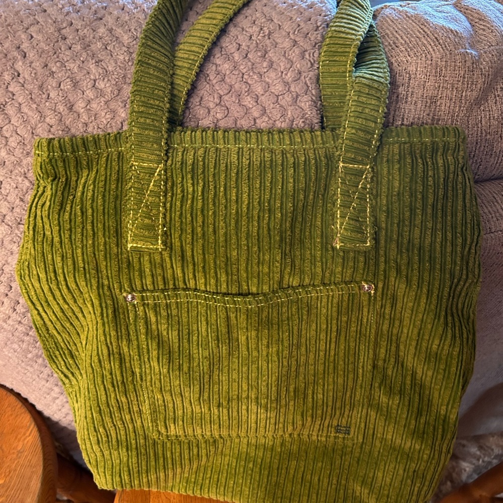 BFG Green Corduroy Tote Bag